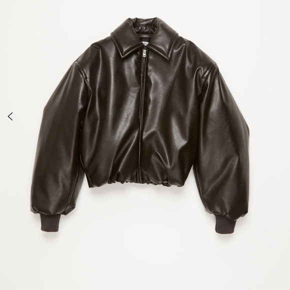 Acne Dark Brown Bomber Jacket - Picture 2 of 4